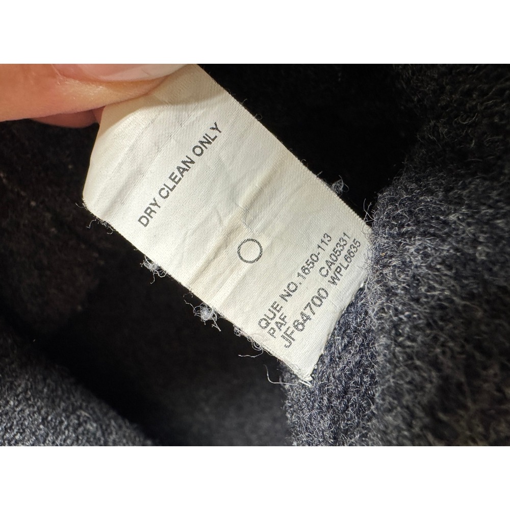 Woolrich TechnoWool Vest Womens S Dark Gray Full Zip Sleeveless Knit Stripe Trim - Picture 6 of 8